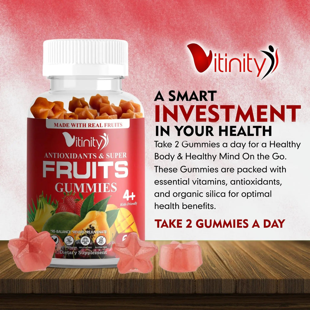 VITINITY Made with Real Super Fruits Delicious Gummy Supplement,Men,Women & Kids - TrustMedUSA