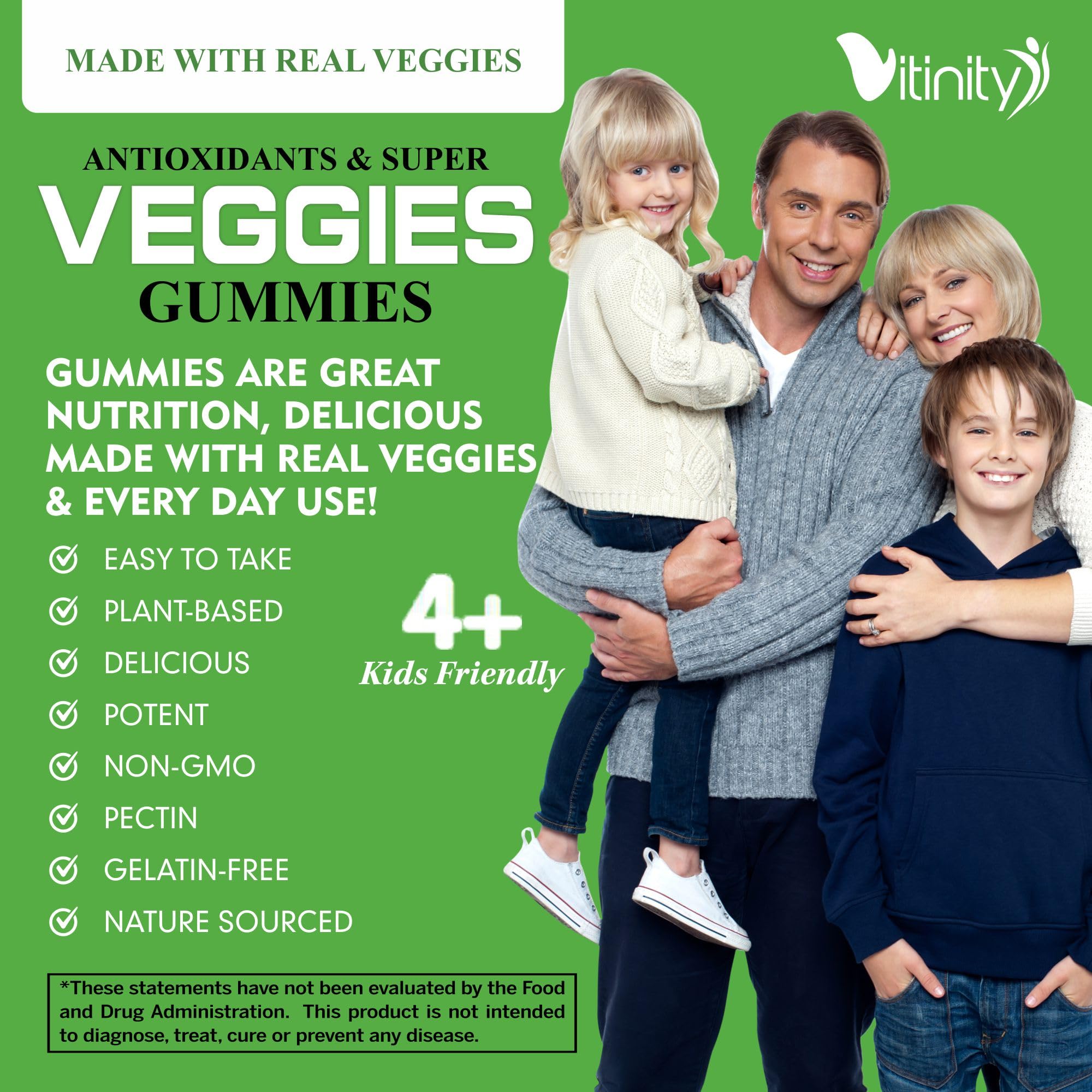 VITINITY Made with Real Super Veggies Delicious Gummy Supplement,Men,Women & Kids - TrustMedUSA