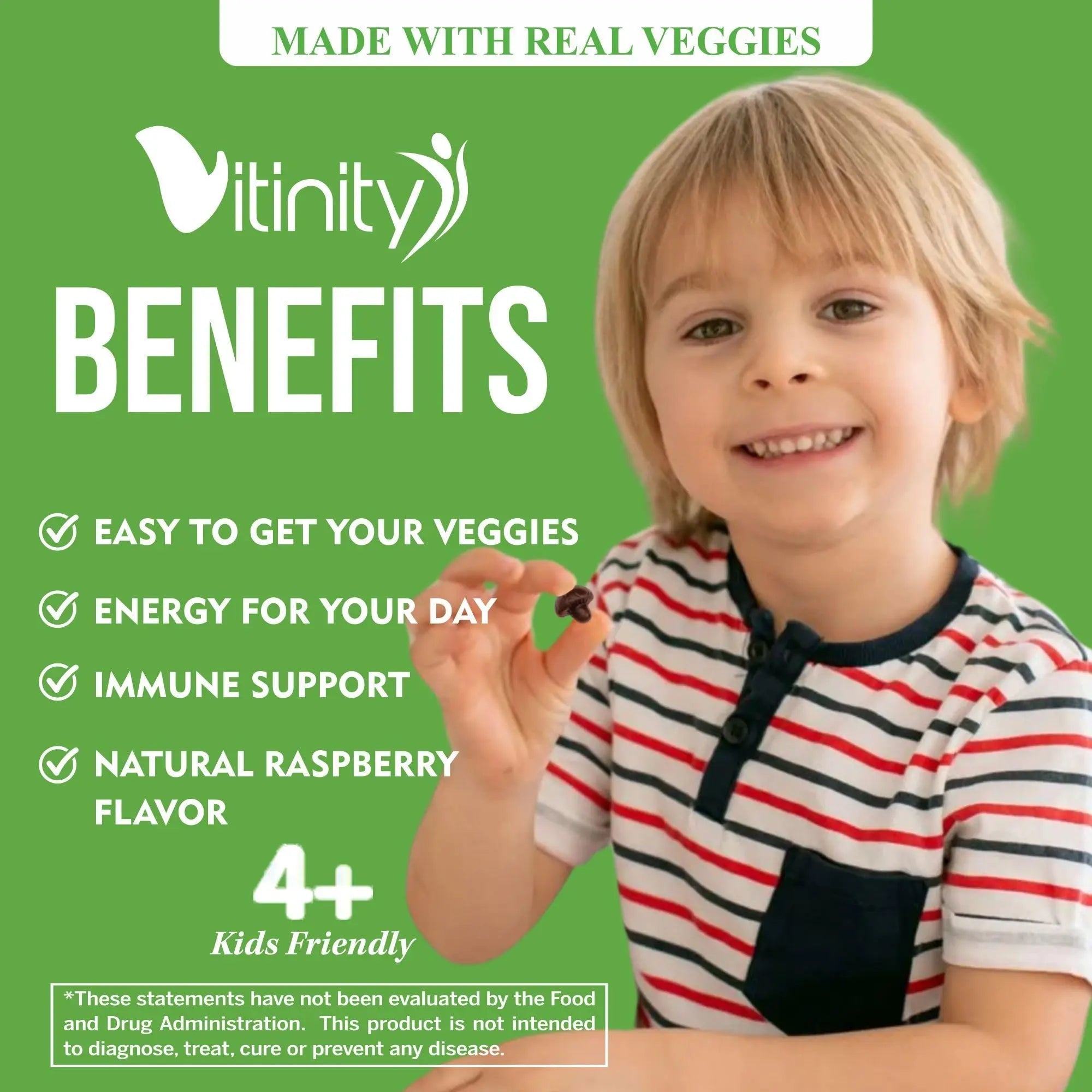VITINITY Made with Real Super Veggies Delicious Gummy Supplement,Men,Women & Kids - TrustMedUSA