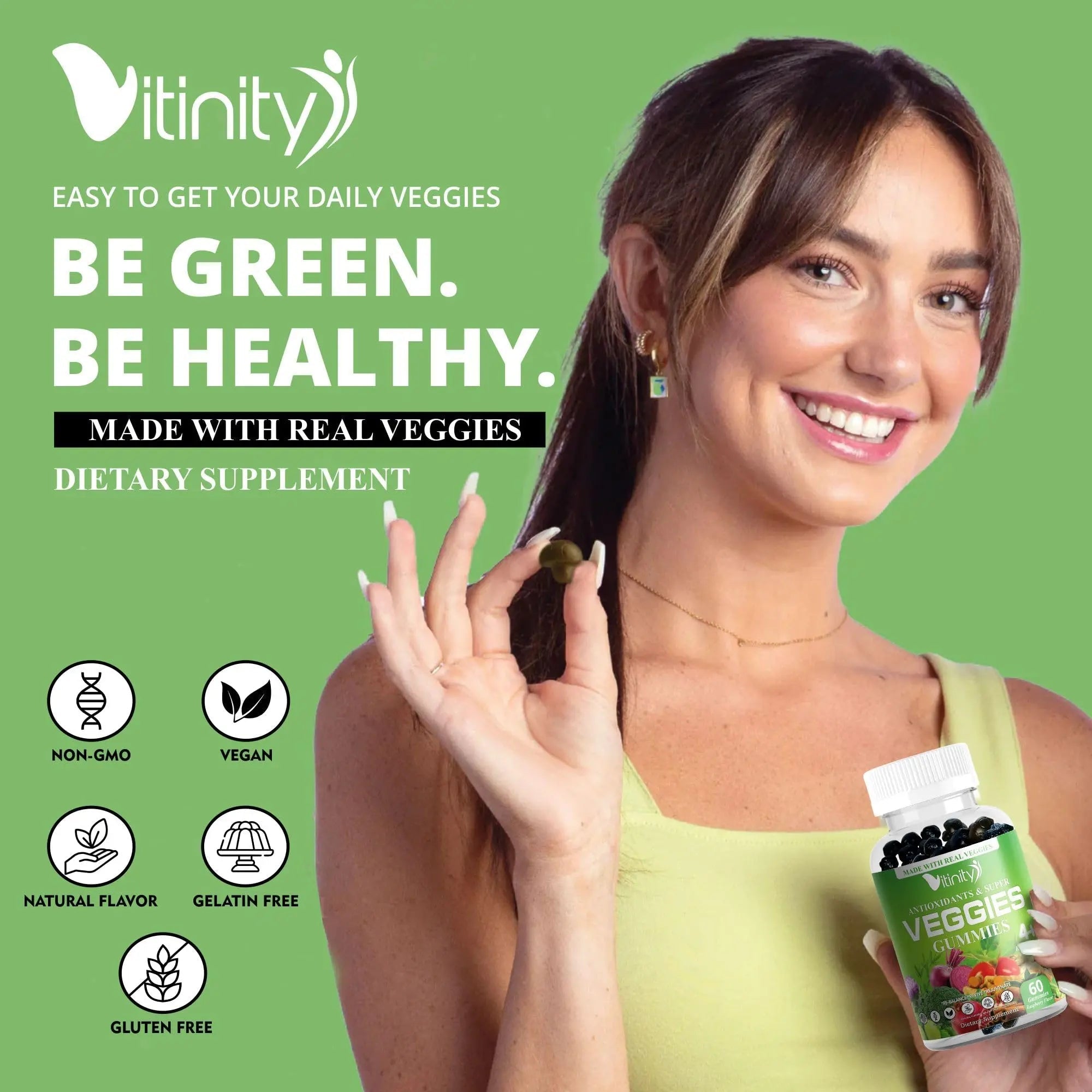 VITINITY Made with Real Super Veggies Delicious Gummy Supplement,Men,Women & Kids - TrustMedUSA