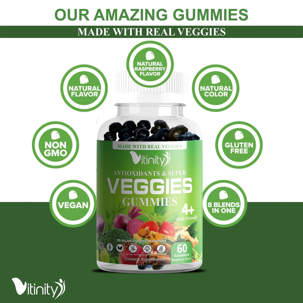 VITINITY Made with Real Super Veggies Delicious Gummy Supplement,Men,Women & Kids - TrustMedUSA