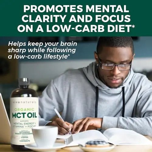 Viva Naturals Organic MCT Oil for Keto Coffee (32 fl oz) - Best MCT Oil Supplement - TrustMedUSA