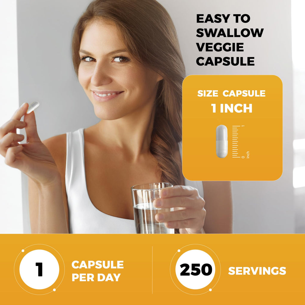 Viva Naturals Vitamin C and Zinc Supplement (250 Capsules) - 1000 mg Vitamin C with Zinc 20 mg Antioxidant Supplements for Immune Support, Vitamin Supplement for Adults - TrustMedUSA