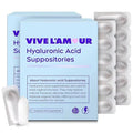 Vive L'Amour 15mg Hyaluronic Acid Vaginal Suppositories (2-Pack, 24 Count), Vaginal Moisturizer, Continuous Hydration, Relieves Vaginal Dryness, Restores Natural Softness & Elasticity, Vaginal Health - TrustMedUSA