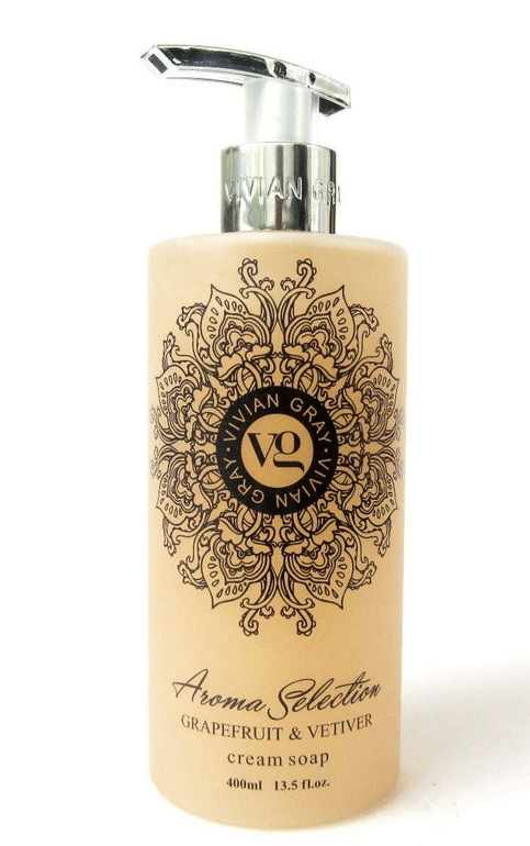 Vivian Gray Aroma Selection Cream Soap 400ml 13.5 FL Oz (Grapefruit & Vetiver) - TrustMedUSA