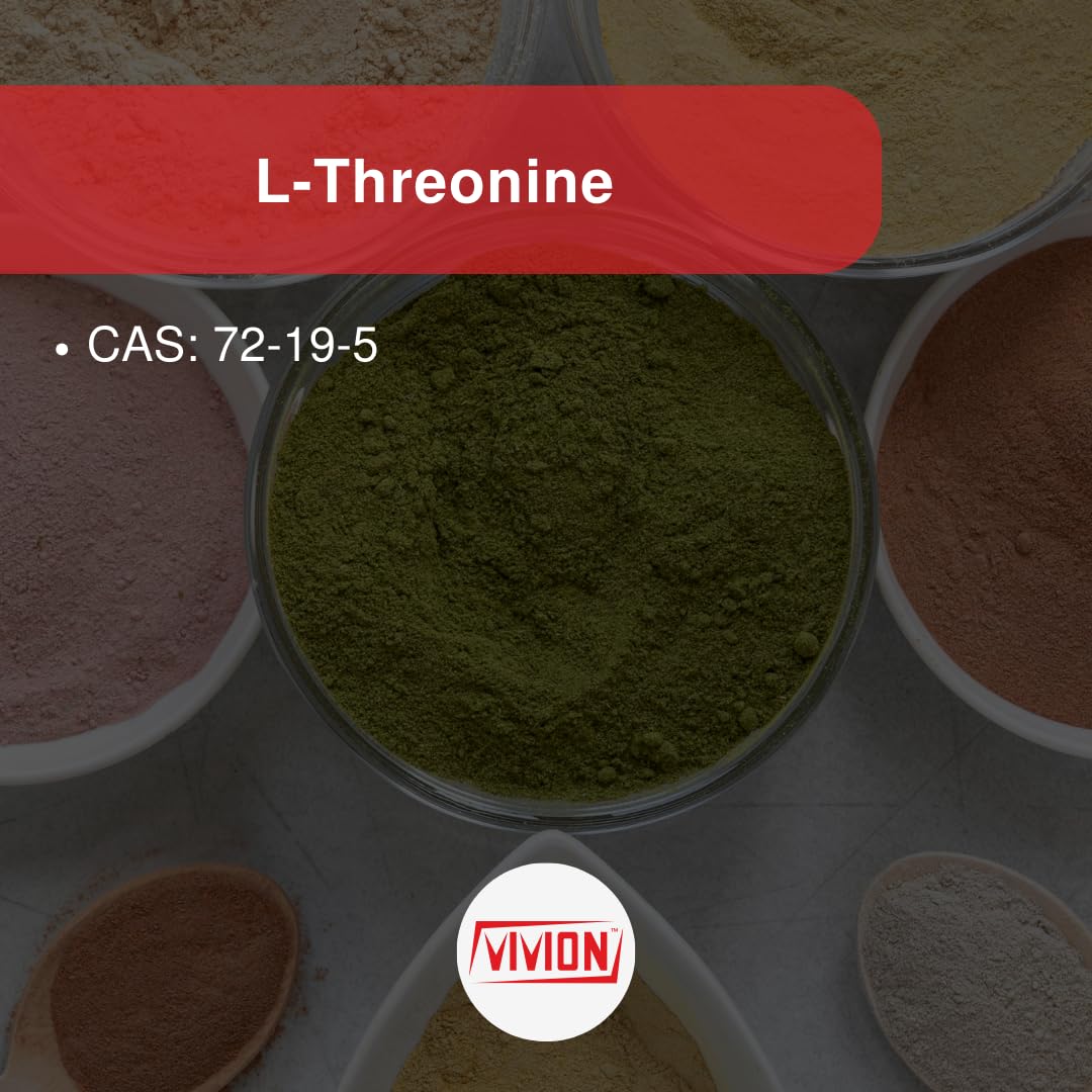 Vivion L-Threonine Powder 1000 Grams - Amino Acid Powdered for Manufacturing Muscle Recovery, Immune & Gut Health Tablet Capsule Formulations - 1 kg (2.2 lb) - TrustMedUSA
