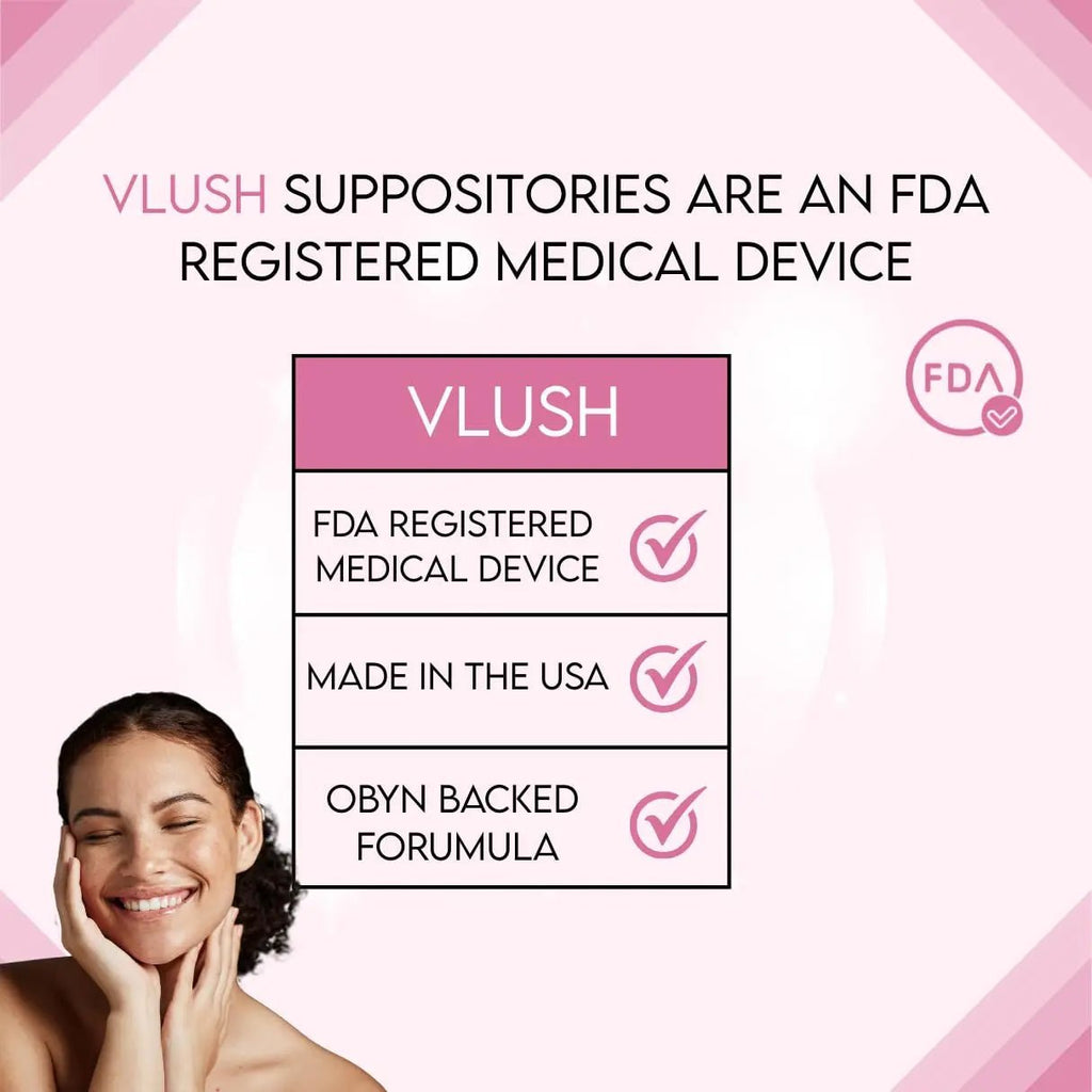 VLUSH Vaginal Moisturizer Suppositories - Deep Hydration with Hyaluronic Acid for Vaginal Dryness, Menopause Support & Daily Comfort, Made in FDA Registered Facility - Hormone-Free (10 Count) - TrustMedUSA