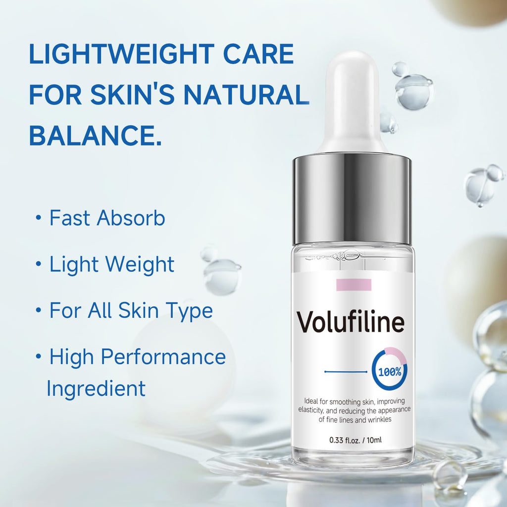 Volufiline Serum, Volufiline Under Eye Serum, Cosmetic Grade Ampoule for Skin Elasticity Improvement, Face & Body Fine Lines, Hydrating Texture, 10ml*2 - TrustMedUSA