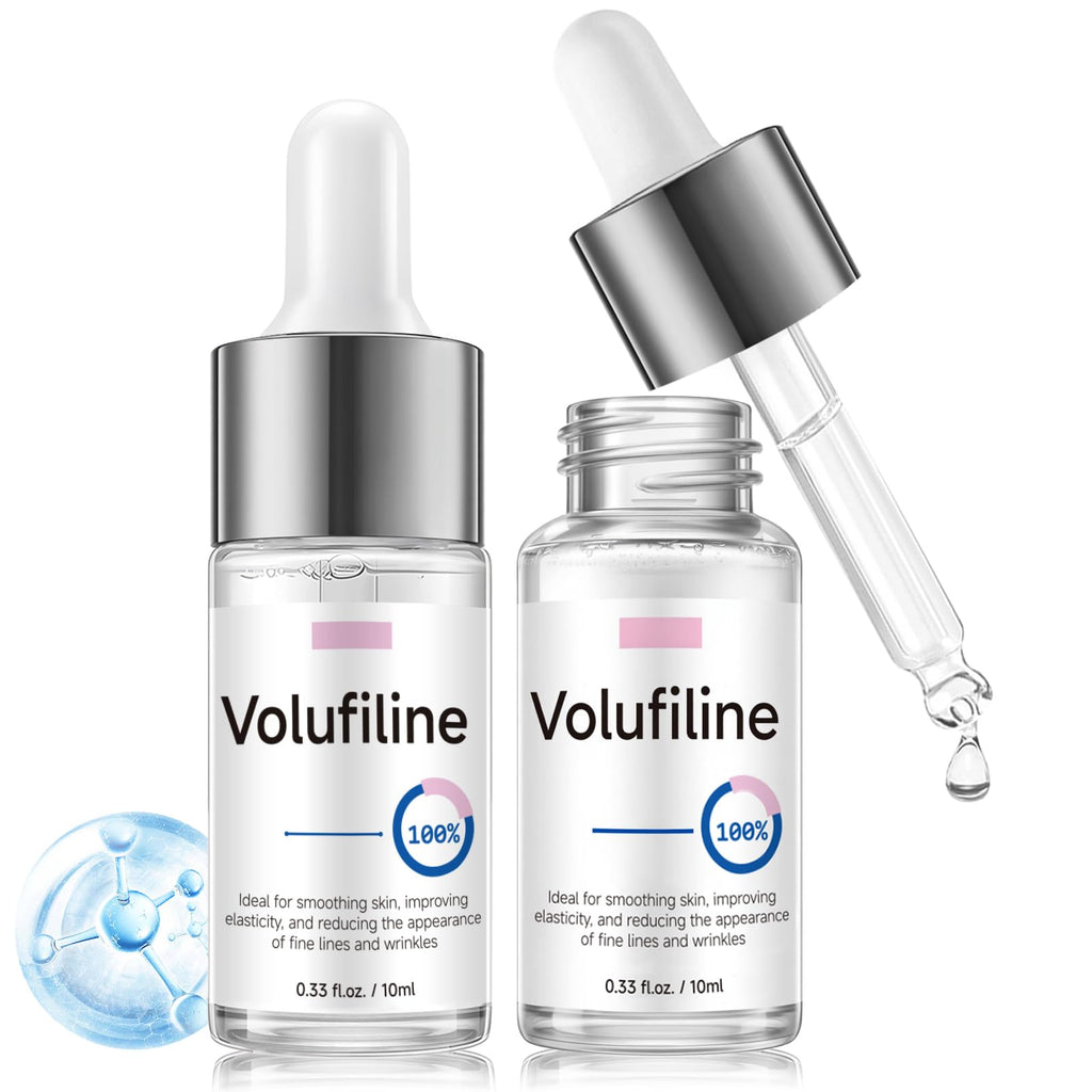Volufiline Serum, Volufiline Under Eye Serum, Cosmetic Grade Ampoule for Skin Elasticity Improvement, Face & Body Fine Lines, Hydrating Texture, 10ml*2 - TrustMedUSA
