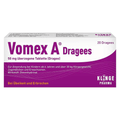 Vomex A Dragees, 20 pcs. Tablets - against nausea and vomiting. - TrustMedUSA