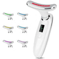 VRAIKO Lilac 7-in-1 Beauty Massager for Face and Neck - Jawline Lifting & Firming - Face Lymphatic Drainage Massager for Anti Aging Wrinkle, Forehead Lines, and Dark Circles, White - Maple Wellness Supplements