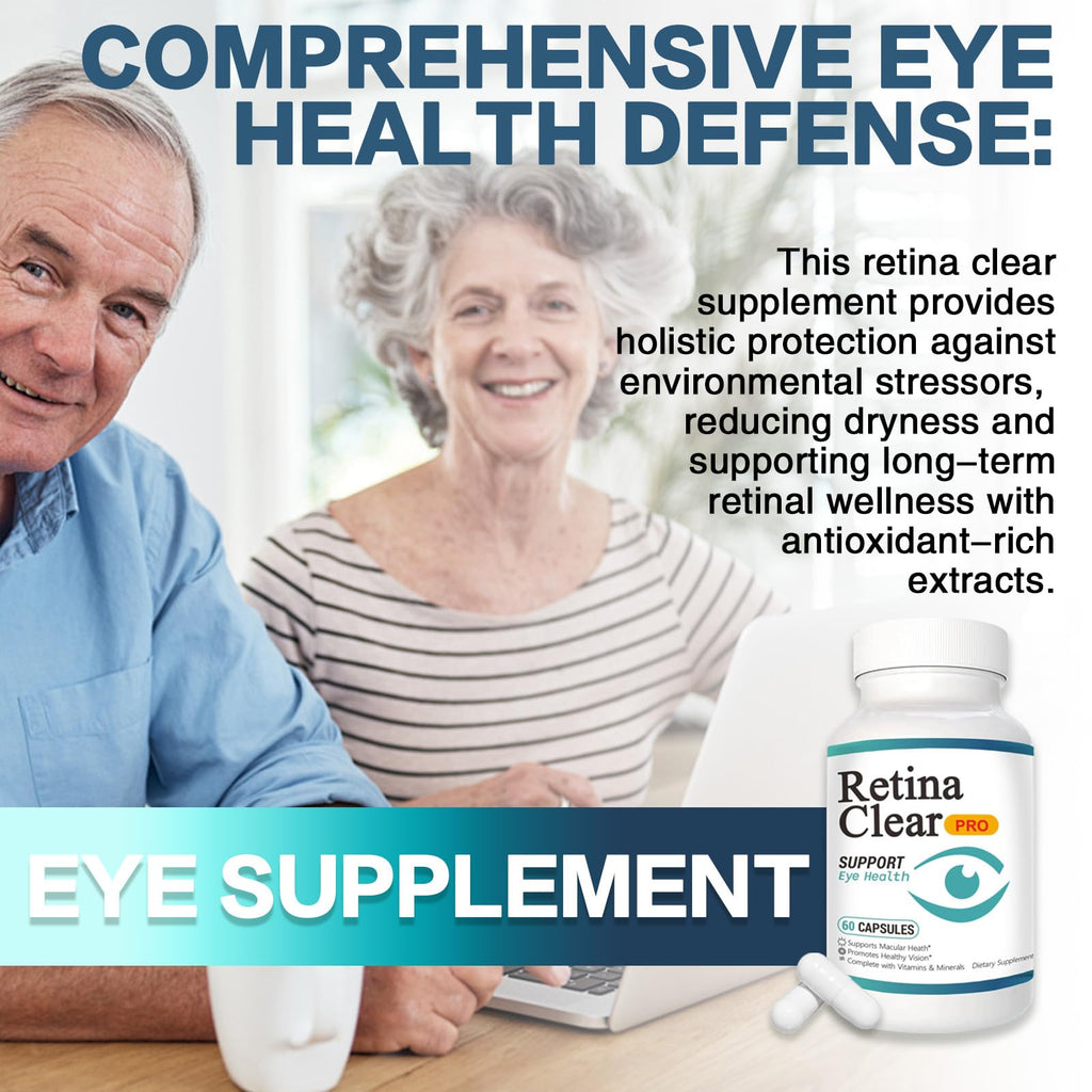 Vunexo Retina Clear Pro Eye Health Support Supplement, with Minerals and Vitamins, Lutein and Bilberry Extract Supports Visual Clarity, Eye Fatigue Relief & Focus（2PCS - TrustMedUSA