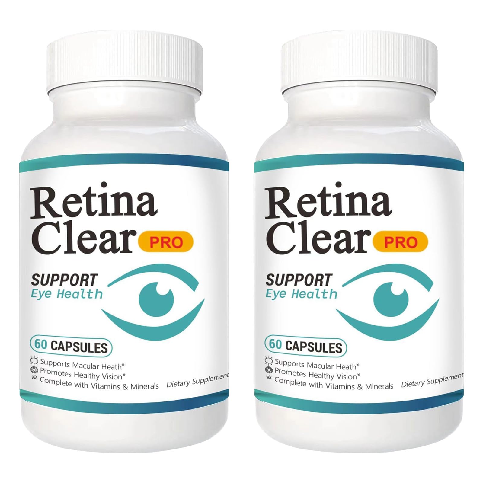 Vunexo Retina Clear Pro Eye Health Support Supplement, with Minerals and Vitamins, Lutein and Bilberry Extract Supports Visual Clarity, Eye Fatigue Relief & Focus（2PCS - TrustMedUSA