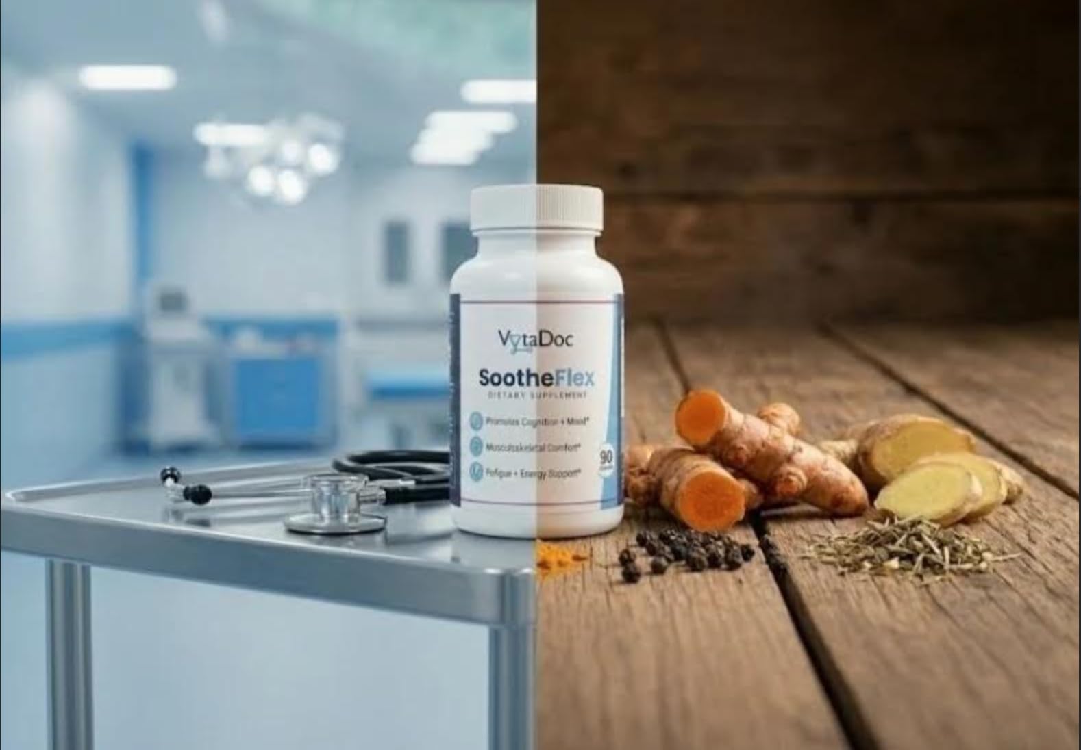 VytaDoc SootheFlex Joint, Energy & Mood Support for Women | Turmeric 900mg, Ferrochel® Iron, Magnesium Malate, Vitamin D3, Ginger, Selenium | 90 Capsules | Gentle Iron — Easy on Digestion - TrustMedUSA