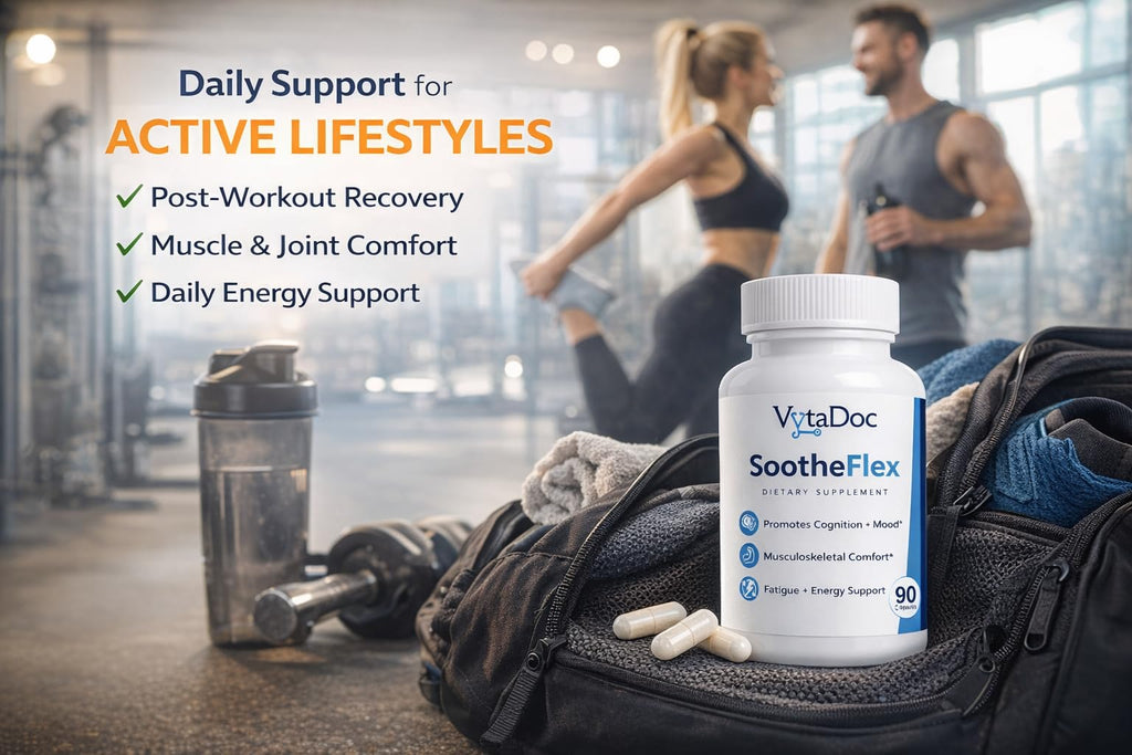 VytaDoc SootheFlex Joint, Energy & Mood Support for Women | Turmeric 900mg, Ferrochel® Iron, Magnesium Malate, Vitamin D3, Ginger, Selenium | 90 Capsules | Gentle Iron — Easy on Digestion - TrustMedUSA
