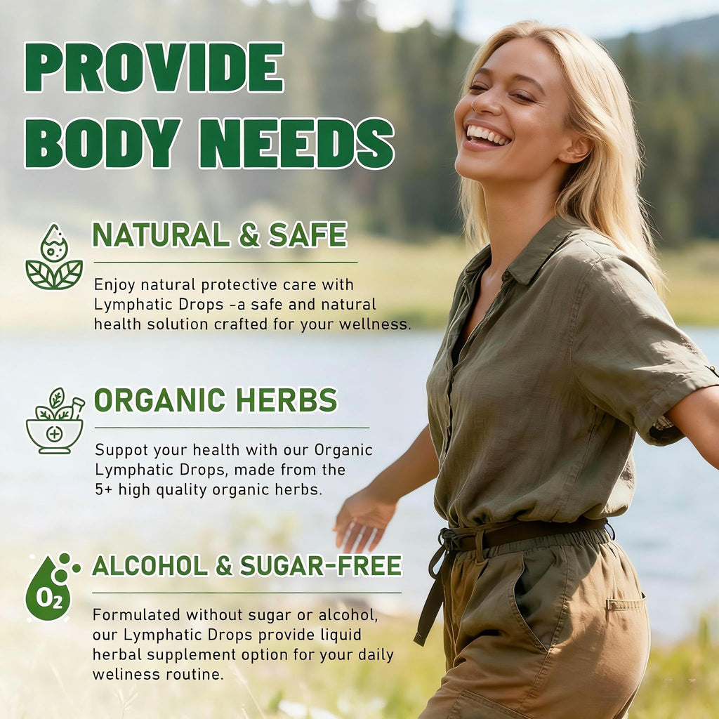 Wacipek Organic Lymphatic Drainage Drops, Lymphatic Drainage Supplement for Healthy Lymph Circulation, Reduce Bloating & Support Detox, Alcohol-Free Liquid Blend, 2 Fl Oz(60ml) - Maple Wellness Supplements