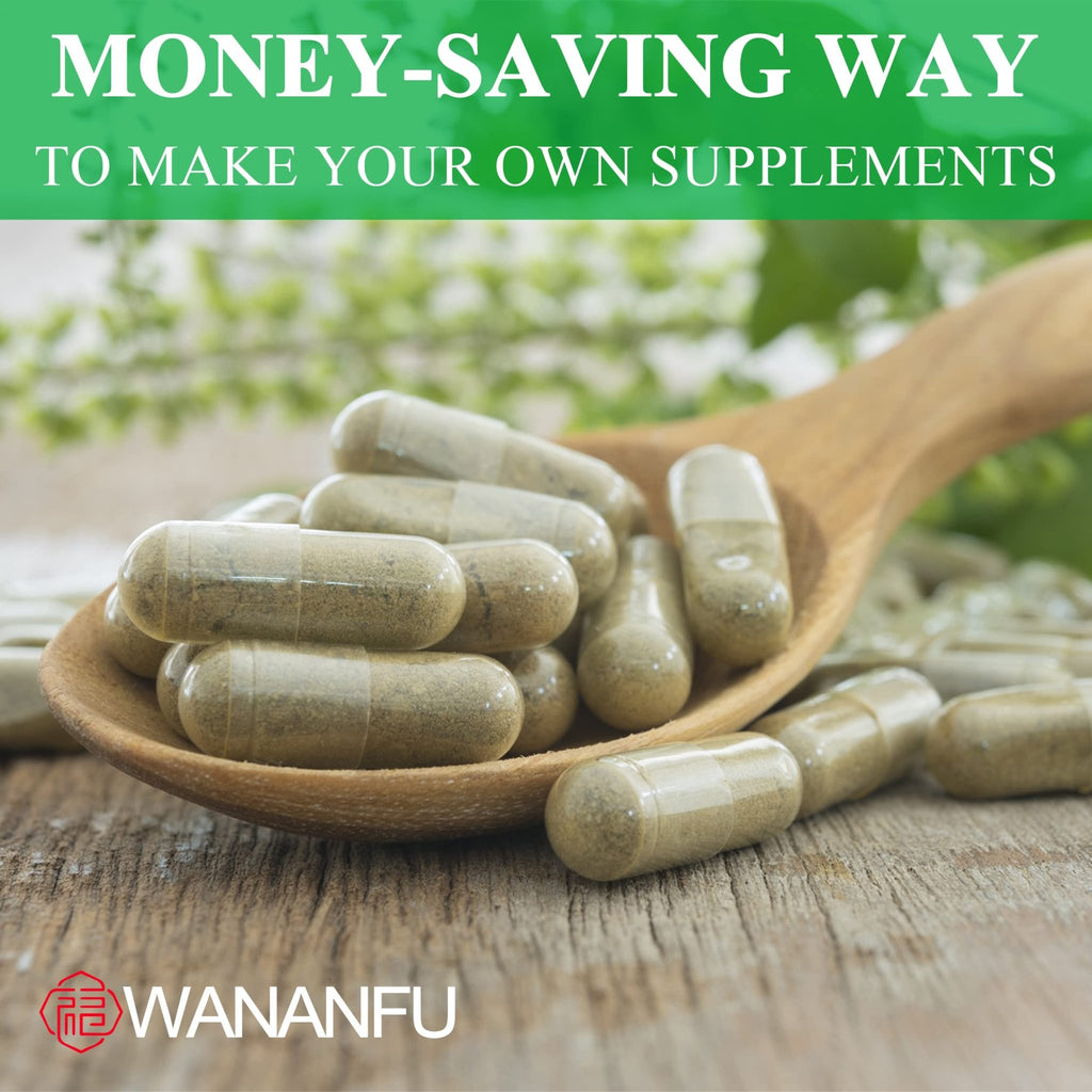 wananfu Size 0 Empty Capsules Vegetarian (100 Count) Bundle with Micro Lab Spoon, Clear Fillable Veggie Pill Capsules Size 0 for Making Your Own Supplements - TrustMedUSA