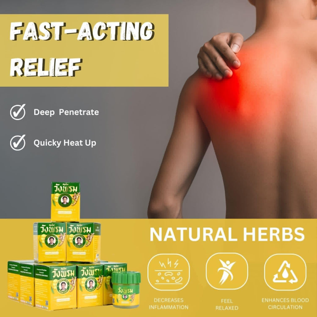 Wang Prom Herbal Balm 5gram Travel Package (Pack of 12) (Yellow) - TrustMedUSA