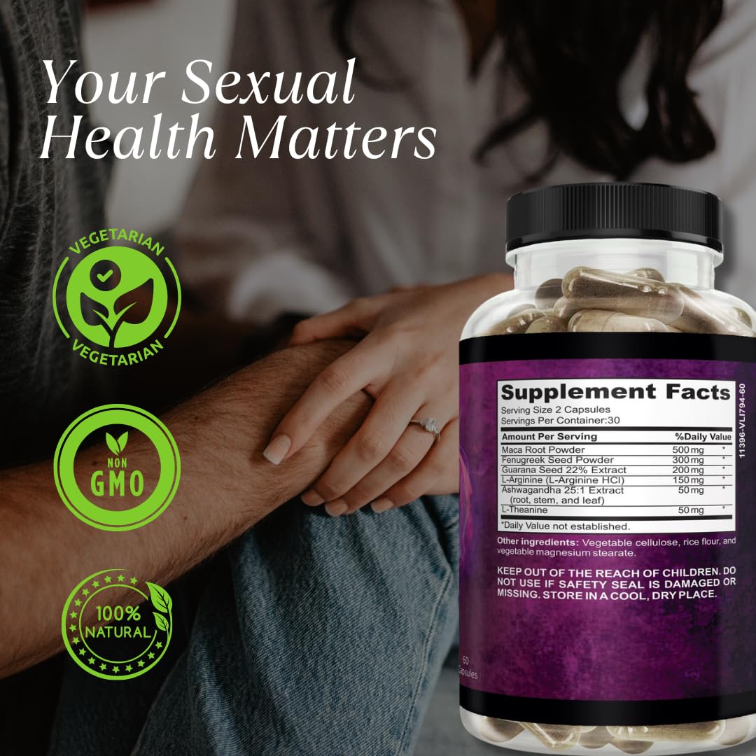 Waòm Wellness Crave – Women’s Desire Booster with Maca, Ashwagandha & L-Theanine – Natural Energy, Mood & Hormone Balance Support – 60 Vegan Capsules - TrustMedUSA