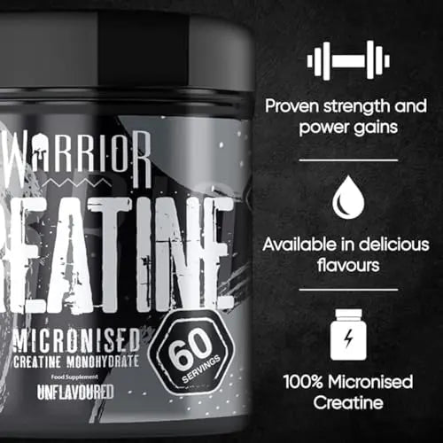 Warrior Creatine Monohydrate Powder – 300g – Micronised for Easy Mixing - TrustMedUSA