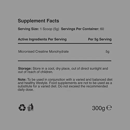 Warrior Creatine Monohydrate Powder – 300g – Micronised for Easy Mixing - TrustMedUSA