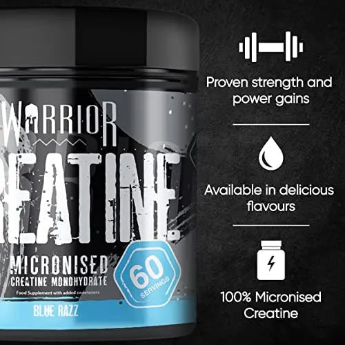Warrior Creatine Monohydrate Powder – 300g – Micronised for Easy Mixing - TrustMedUSA