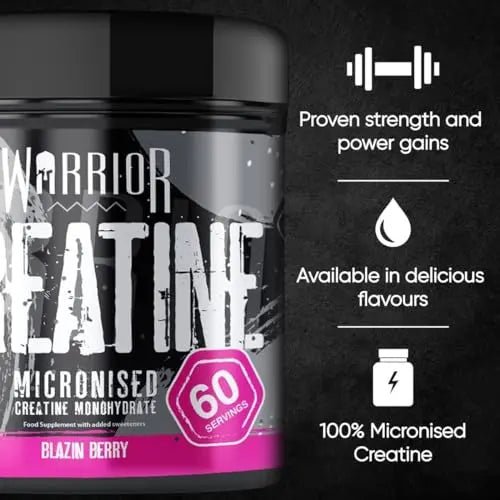 Warrior Creatine Monohydrate Powder – 300g – Micronised for Easy Mixing and Consumpti - TrustMedUSA