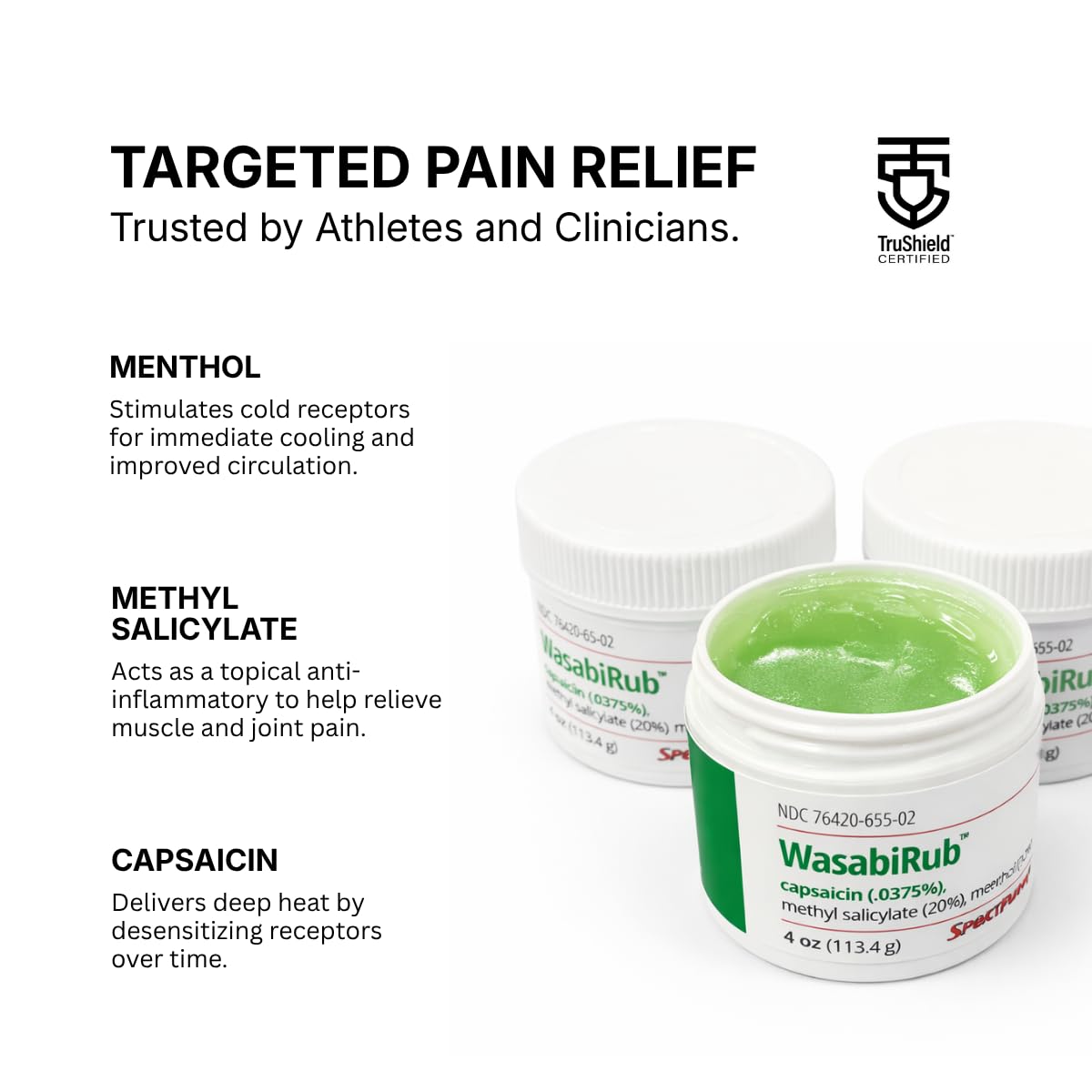 WasabiRub Sports Topical Pain Relief Gel - Joint & Muscle Care - Lightweight Fast-Absorbing Gel for Everyday Movement - TrustMedUSA