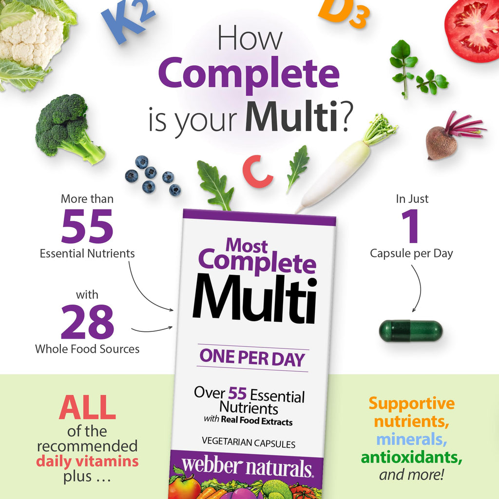 Webber Naturals Men's Most Complete Multi, 90 Vegetarian Capsules - TrustMedUSA