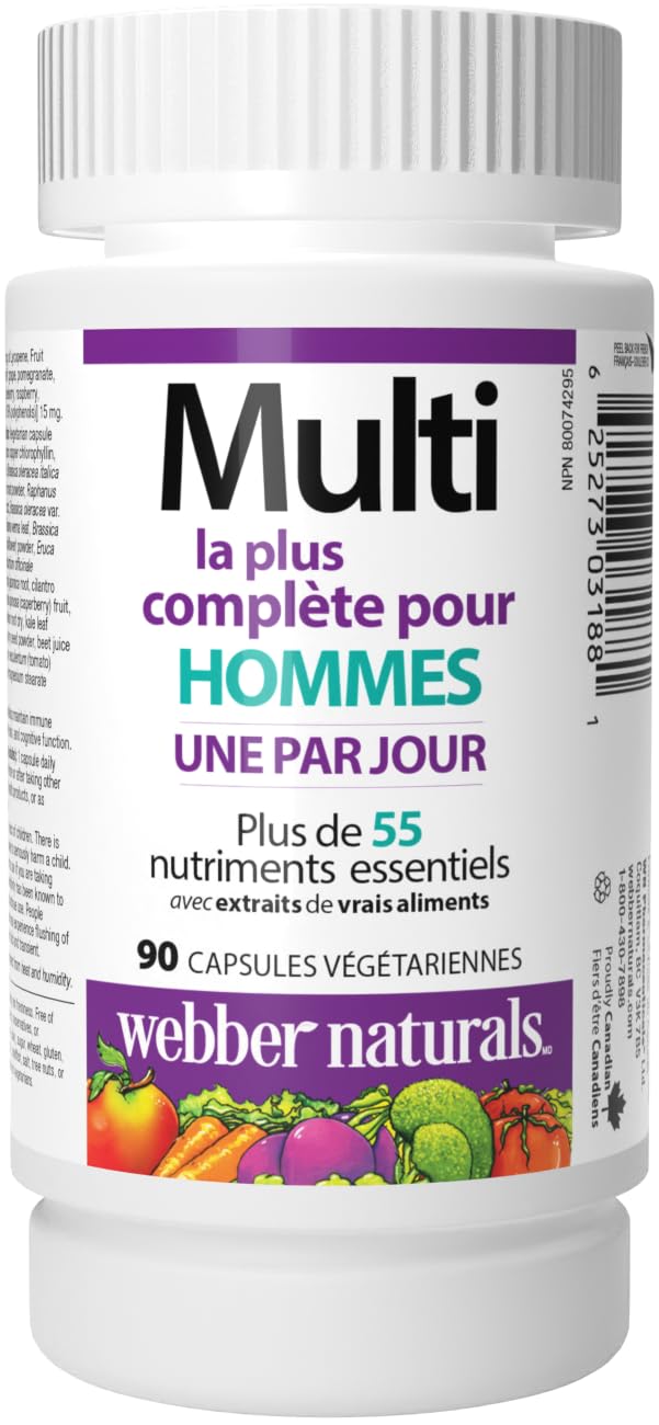 Webber Naturals Men's Most Complete Multi, 90 Vegetarian Capsules - TrustMedUSA