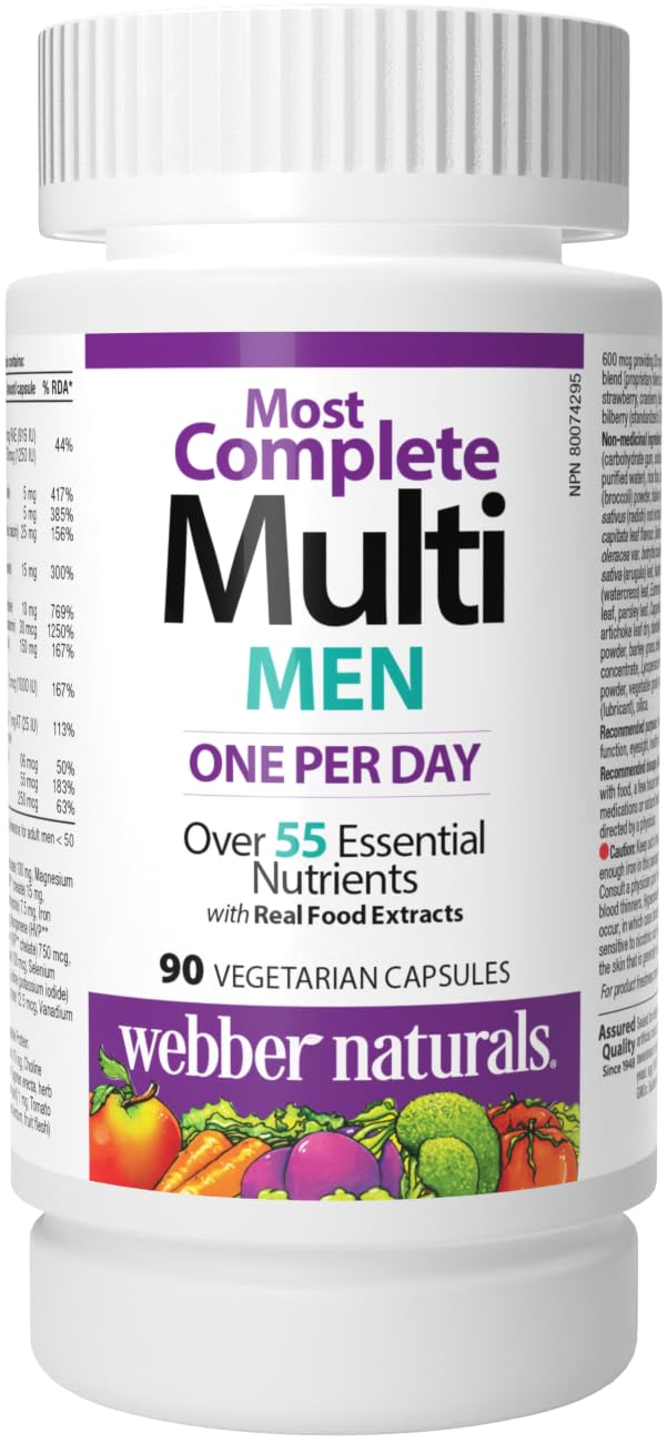 Webber Naturals Men's Most Complete Multi, 90 Vegetarian Capsules - TrustMedUSA