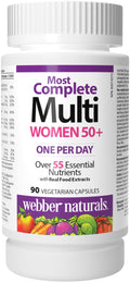 Webber Naturals Women's 50+ Most Complete Multi, 90 Vegetarian Capsules - TrustMedUSA