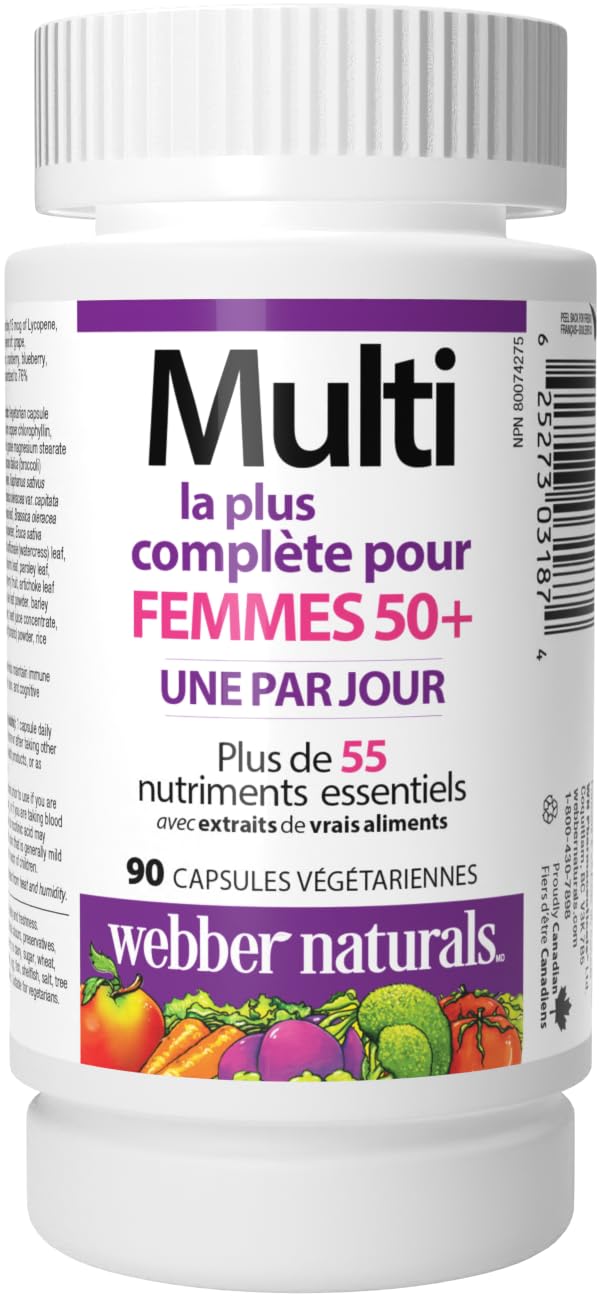 Webber Naturals Women's 50+ Most Complete Multi, 90 Vegetarian Capsules - TrustMedUSA