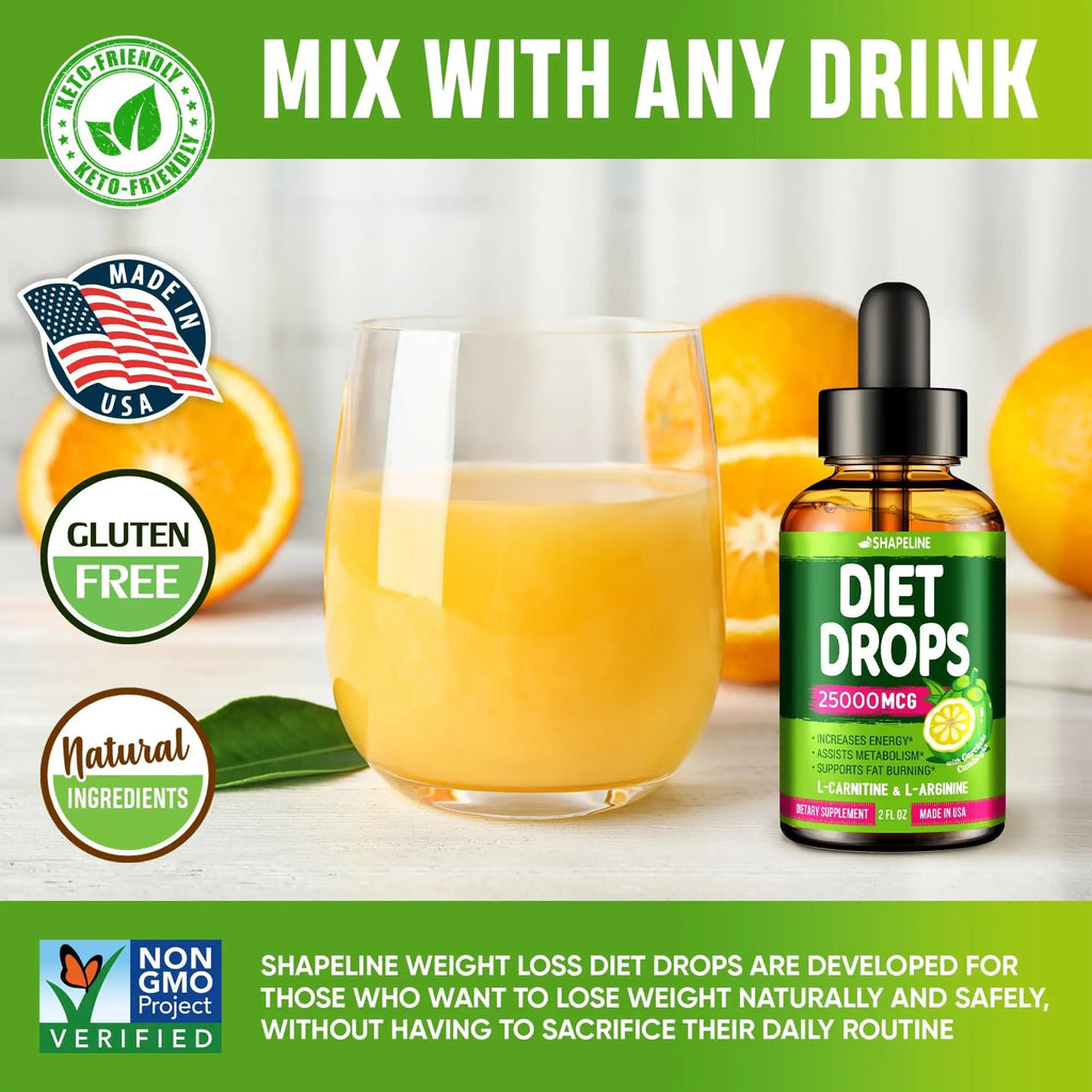 Weight Loss Drops - Appetite Suppressant for Women & Men - Made in the USA - Natural - TrustMedUSA