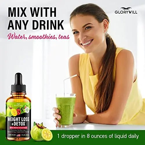 Weight Loss Drops Natural Detox Made in USA - Diet Drops for Fat Loss - Effective Appetite - TrustMedUSA