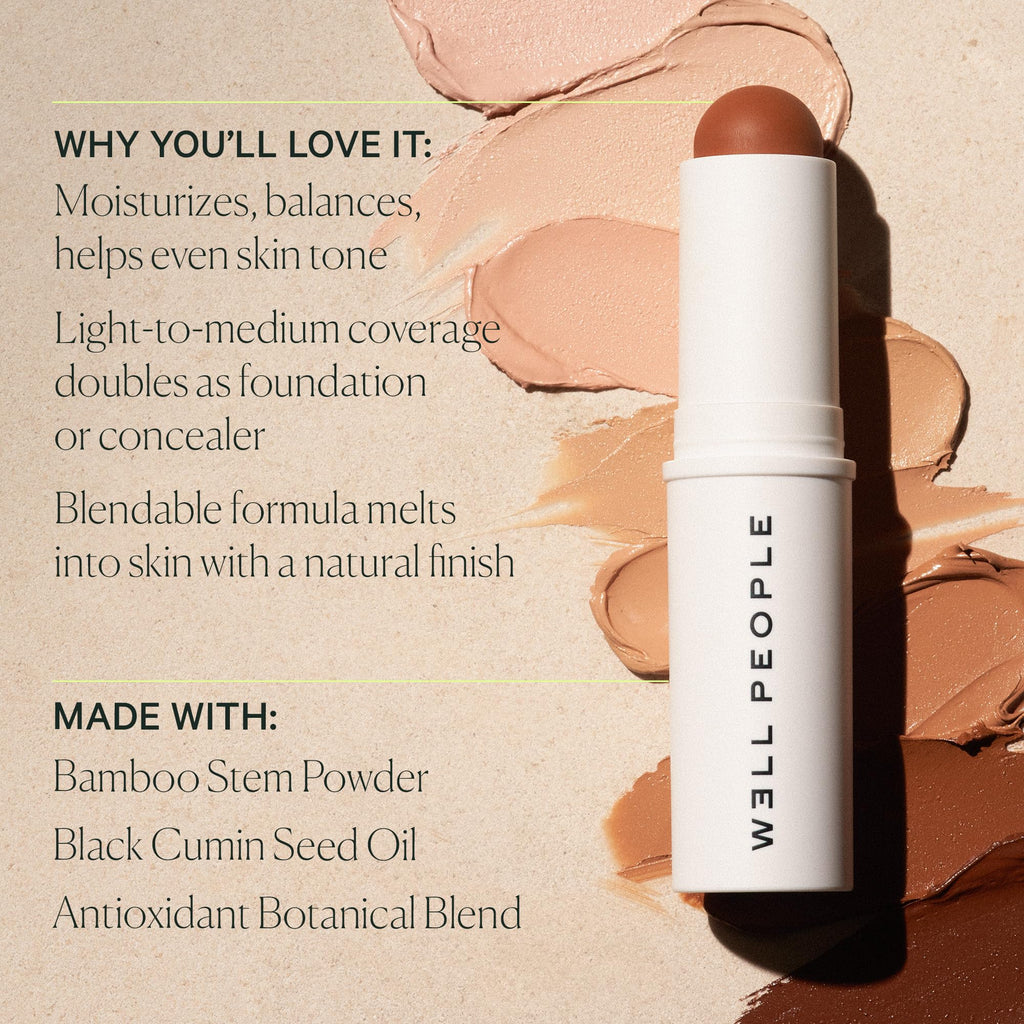 Well People Supernatural Complexion Stick Foundation + Concealer, Buildable, Light-to-Medium Coverage, Soft Matte Finish, Lightweight + Hydrating, Multi-Use, Vegan & Cruelty-Free, 20 Light Medium Warm - TrustMedUSA