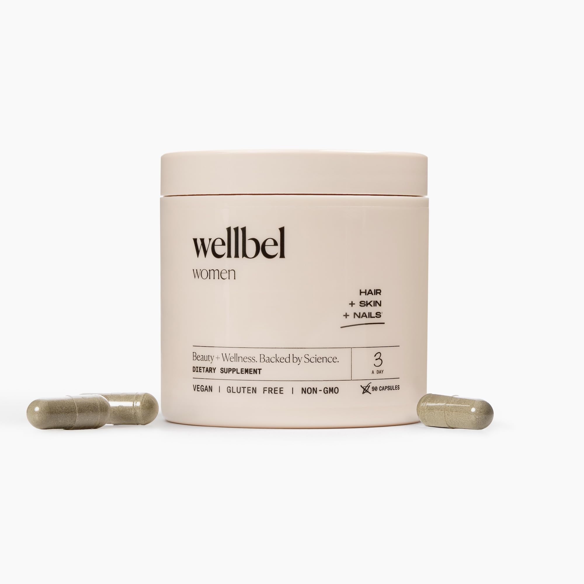 WELLBEL Women Clean Supplement for Hair, Skin, and Nails, Vegan, Gluten Free and Non GMO 90 Count - TrustMedUSA