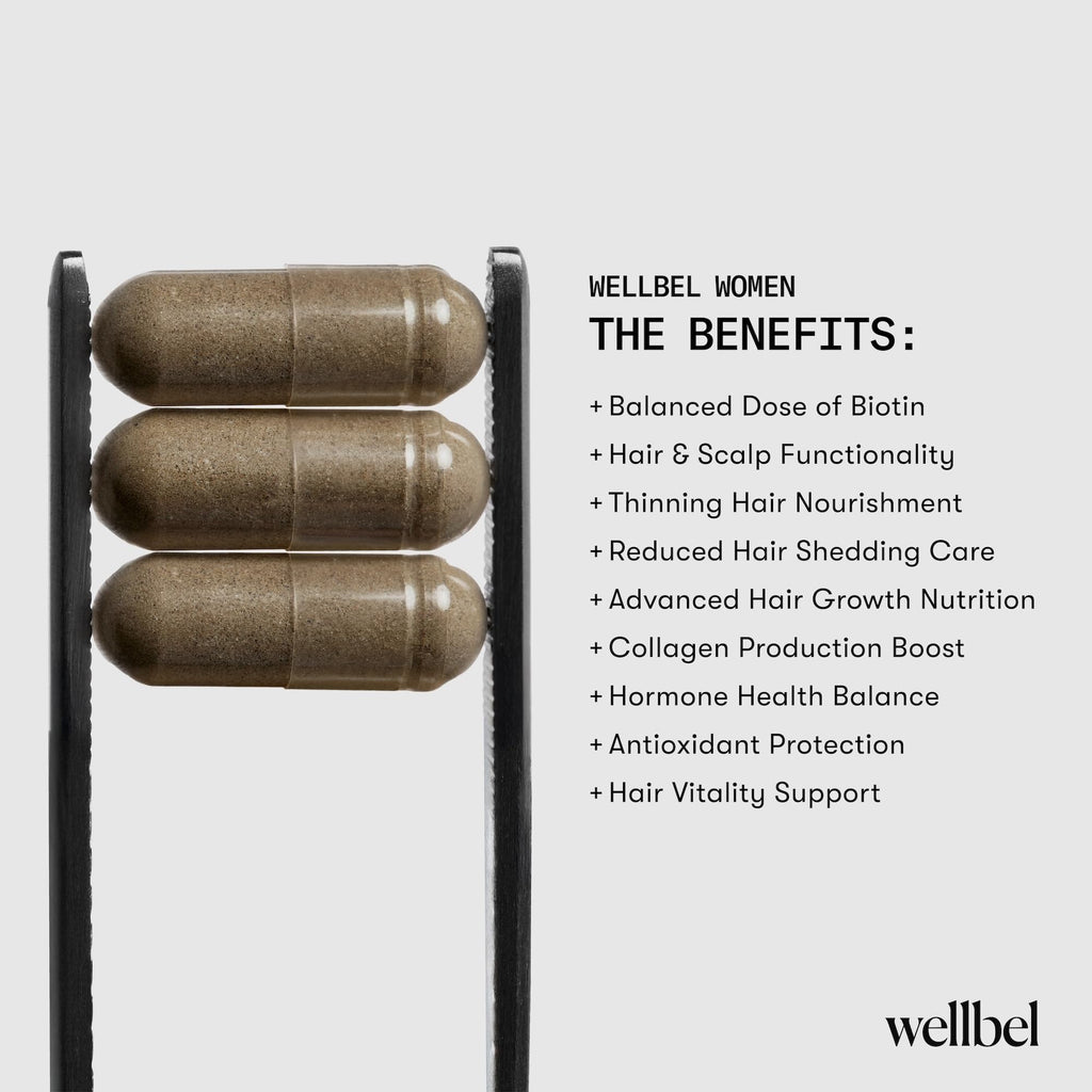 WELLBEL Women Clean Supplement for Hair, Skin, and Nails, Vegan, Gluten Free and Non GMO 90 Count - TrustMedUSA