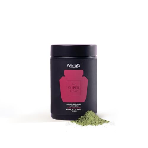 WelleCo The Super Elixir Daily Greens Powder, Probiotic Drink Mix with Whole Foods, Gluten Free, Vegan Gut Health Powder, Energy, Immunity, Healthy Skin, Hair & Nails (300g, Mixed Berry) - TrustMedUSA