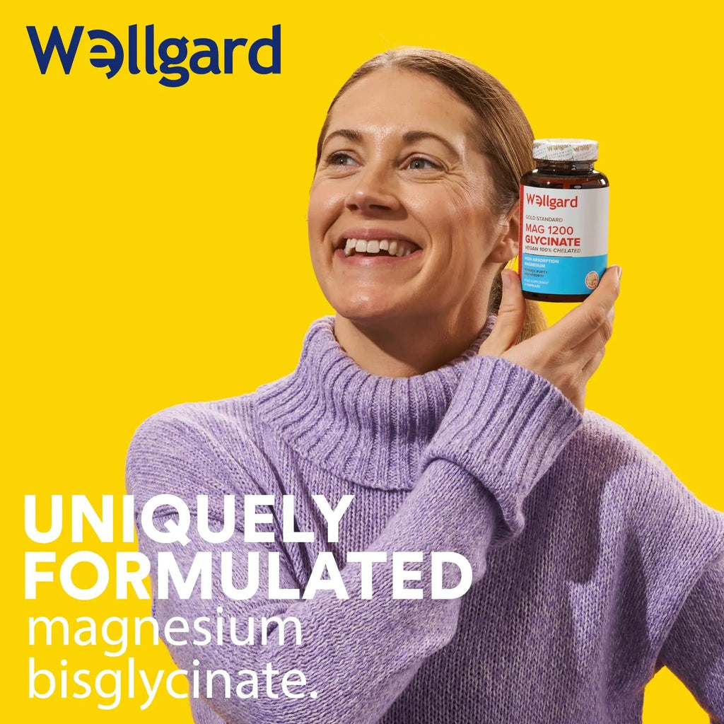 Wellgard Magnesium Glycinate, Mag 1200, High Strength Magnesium Bisglycinate - TrustMedUSA
