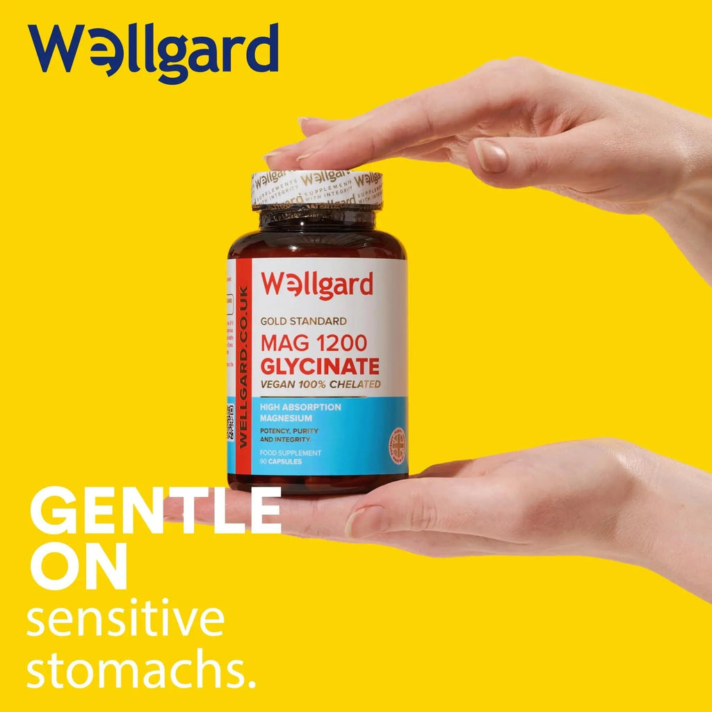 Wellgard Magnesium Glycinate, Mag 1200, High Strength Magnesium Bisglycinate - TrustMedUSA