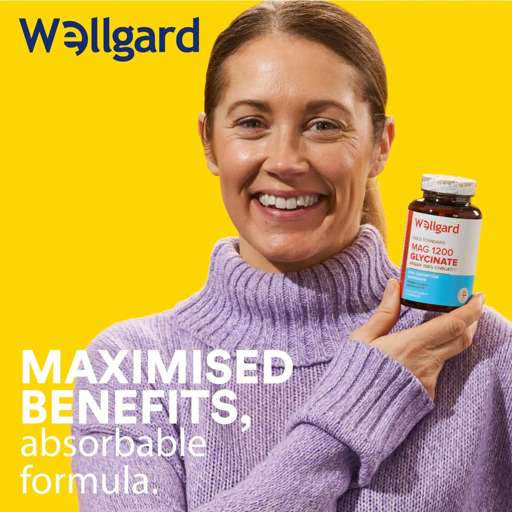 Wellgard Magnesium Glycinate, Mag 1200, High Strength Magnesium Bisglycinate - TrustMedUSA