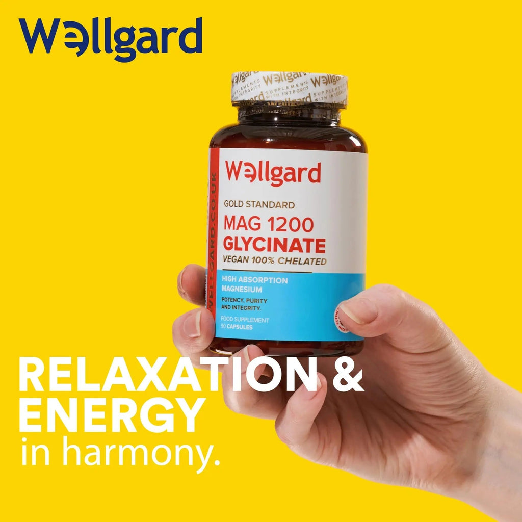 Wellgard Magnesium Glycinate, Mag 1200, High Strength Magnesium Bisglycinate - TrustMedUSA