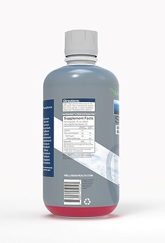 Wellgenix Sea Essentials Liquid Mineral Dietary Supplement with Trace and Macro Minerals and Coral Calcium – Sea Berry Flavor – 32 fl oz - TrustMedUSA
