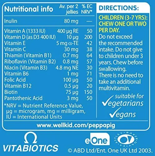 Wellkid Peppa Pig Chewable Gummy Vitamins by Vitabiotics - UK's No. 1 Vitamin Company - TrustMedUSA