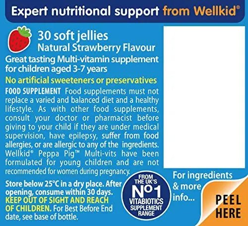 Wellkid Peppa Pig Chewable Gummy Vitamins by Vitabiotics - UK's No. 1 Vitamin Company - TrustMedUSA