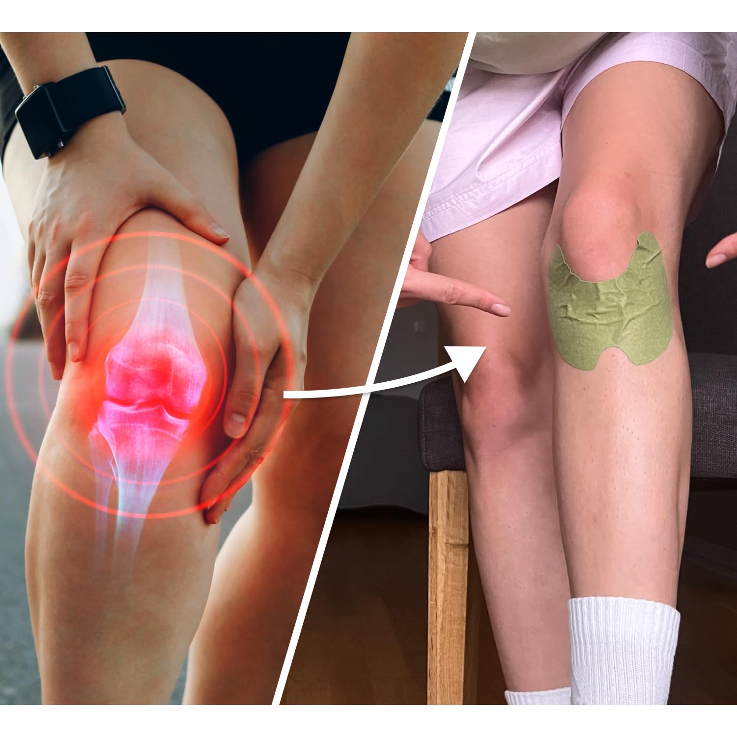 Wellnee Knee & Joint Wellness Bundle – Herbal Patches (10 pcs) & Support Capsules (90 servings) - TrustMedUSA