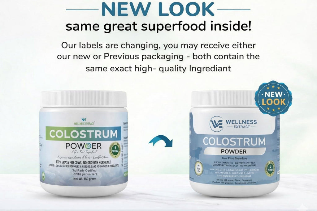 WELLNESS EXTRACT Bovine Colostrum Powder Rich in Protein & Lactoferrin- The True Certified Supplement for Immune Support, Gut Health, Muscle Growth - 150g - TrustMedUSA