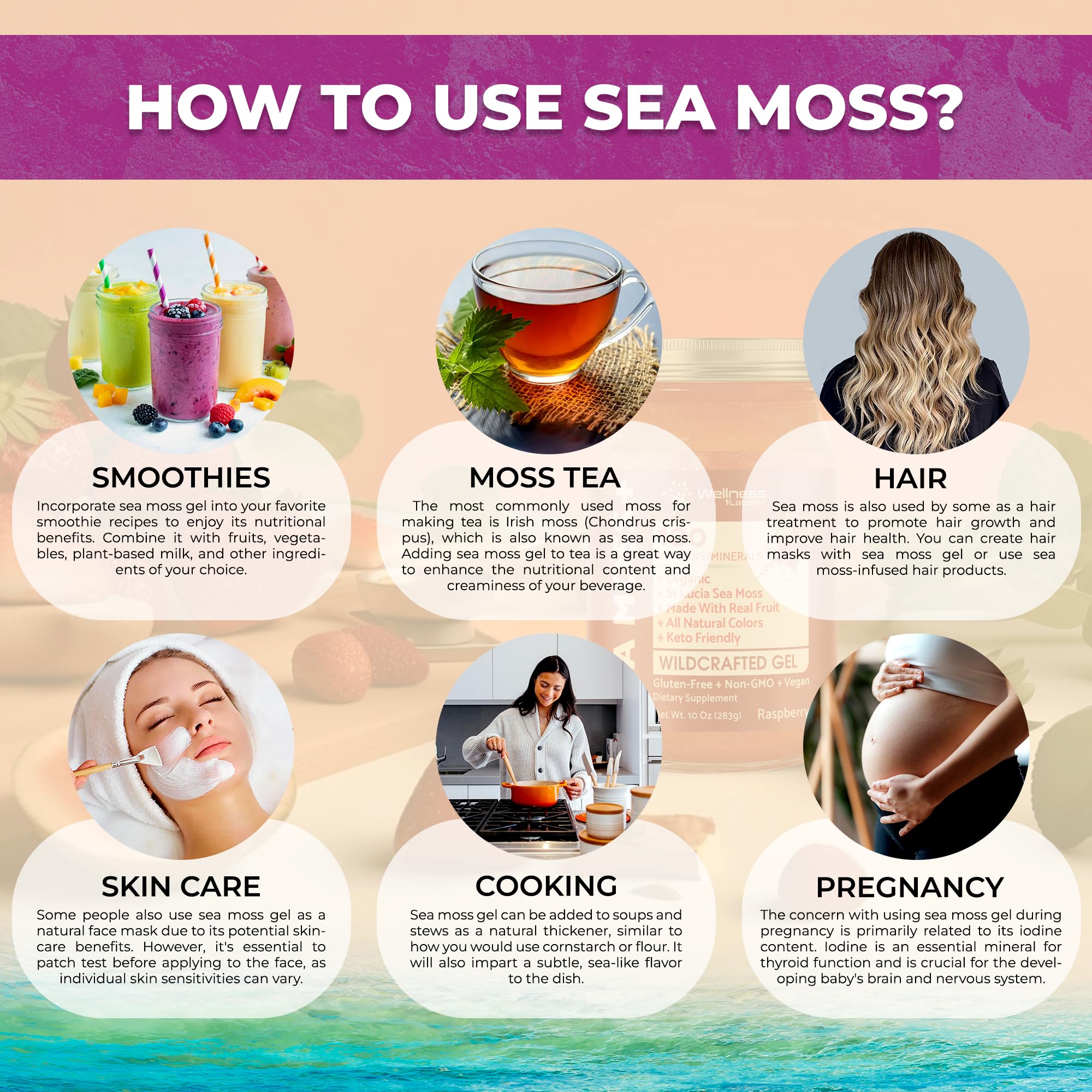 WELLNESS LABSRX Irish Sea Moss Gel Raw - Wildcrafted Superfood Seamoss Gel - Elderberry Flavor, Vitamin and Mineral-Rich from Pristine Caribbean Waters, Immune and Digestive Health Support - 10 oz. - TrustMedUSA