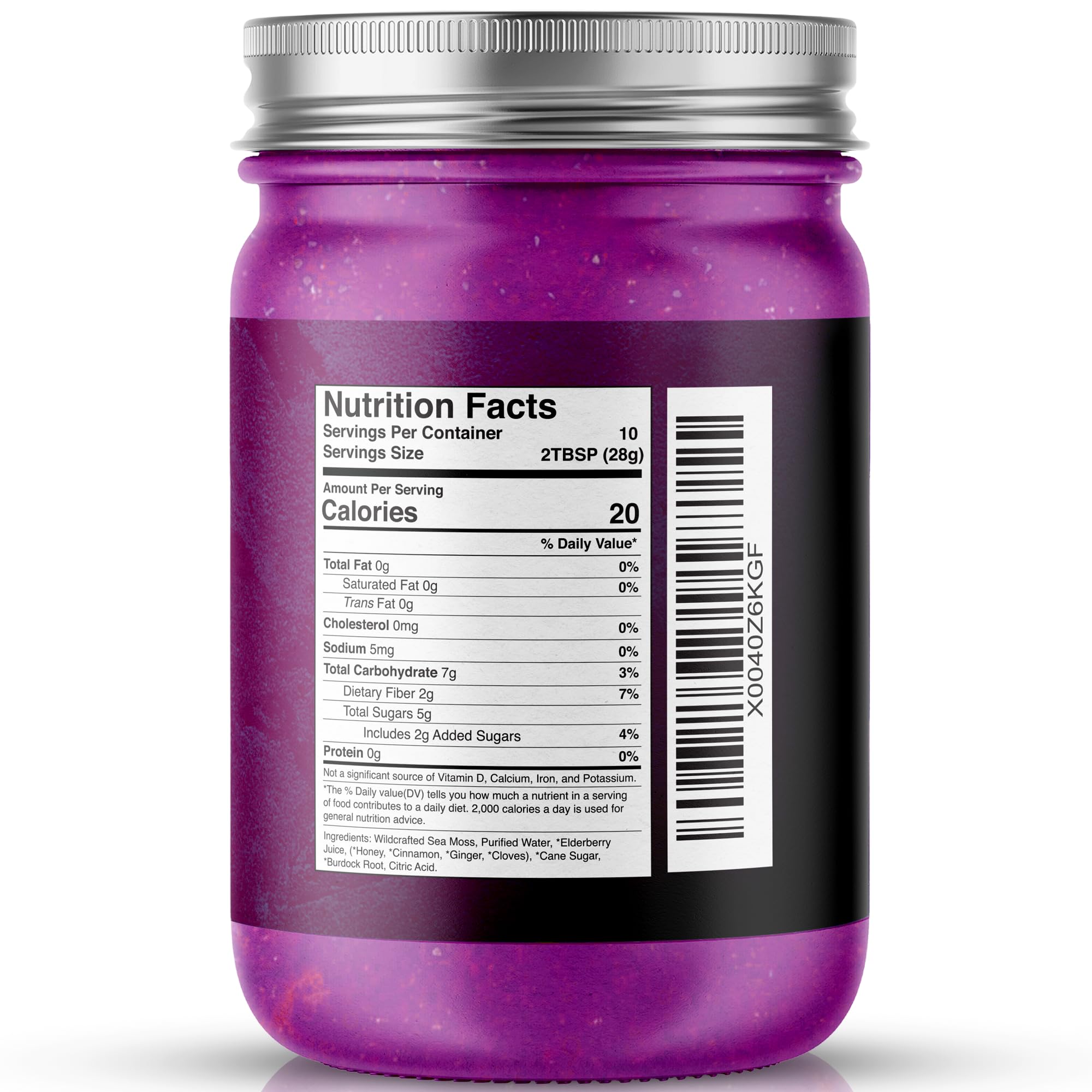 WELLNESS LABSRX Irish Sea Moss Gel Raw - Wildcrafted Superfood Seamoss Gel - Elderberry Flavor, Vitamin and Mineral-Rich from Pristine Caribbean Waters, Immune and Digestive Health Support - 10 oz. - TrustMedUSA